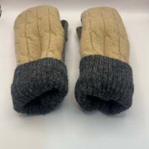 Jack and Mary Designs Recycled Wool Sweater Mittens with Fleece Lining